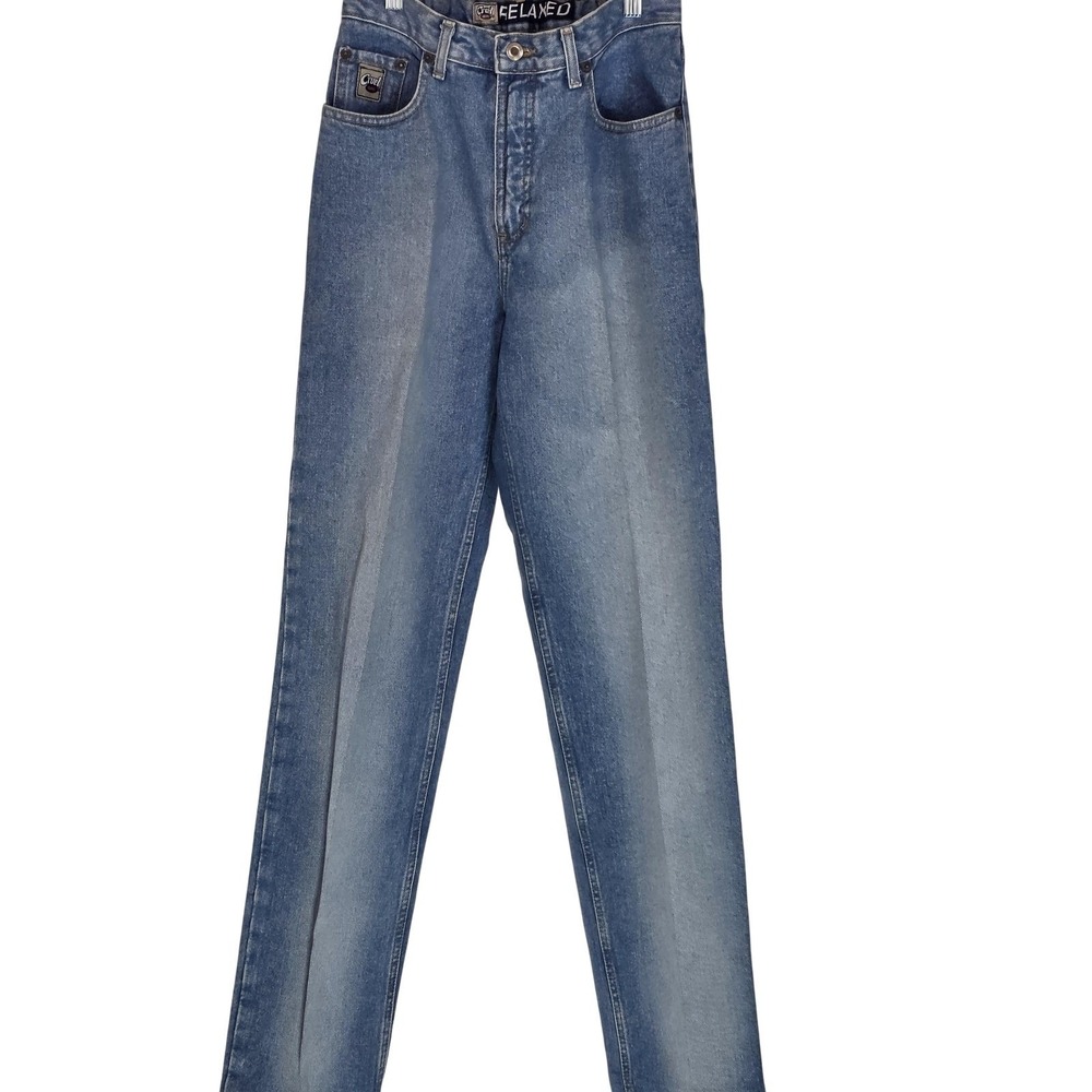 Cruel Girl‎ Relaxed Jeans Juniors 11 Blue Med Wash High Rise Straight Leg Denim